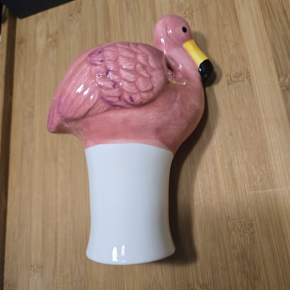 Cabana Tropical Pink Flamingo Utensil Caddy Vase - Picture 9 of 13